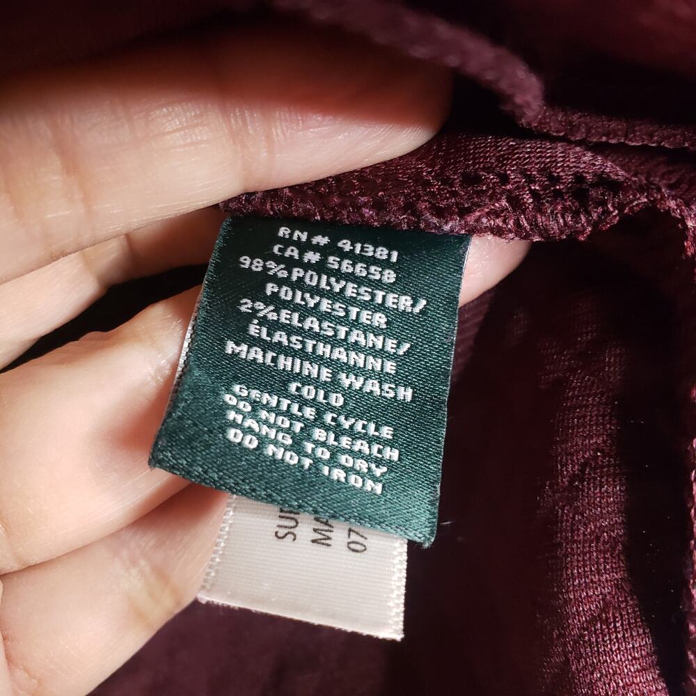 Lauren Ralph Lauren| Burgundy Vest - Picture 7 of 8